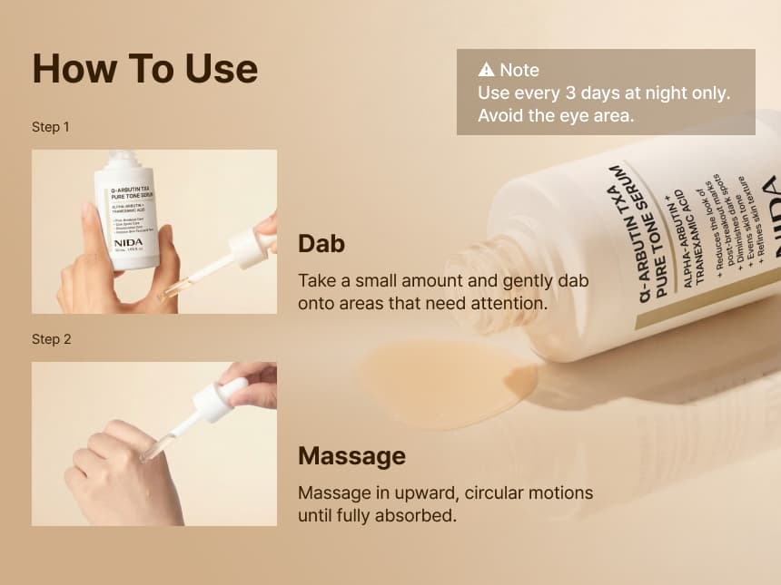 NIDA α-Arbutin TXA Pure Tone Serum — detalle 8